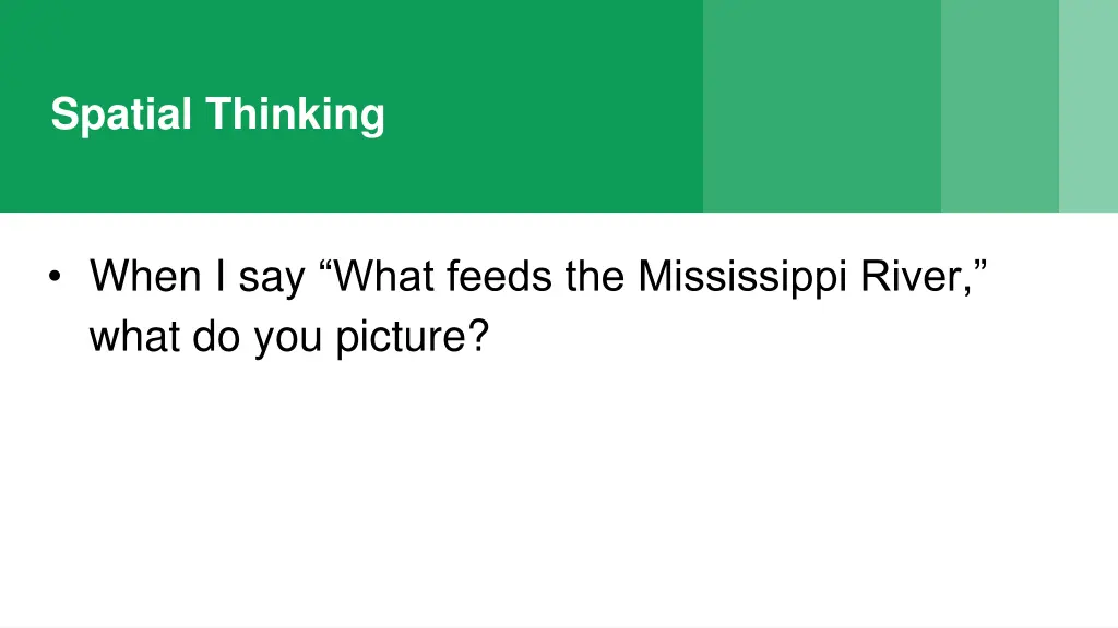 spatial thinking