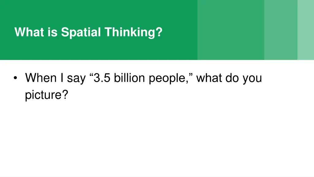 what is spatial thinking 1
