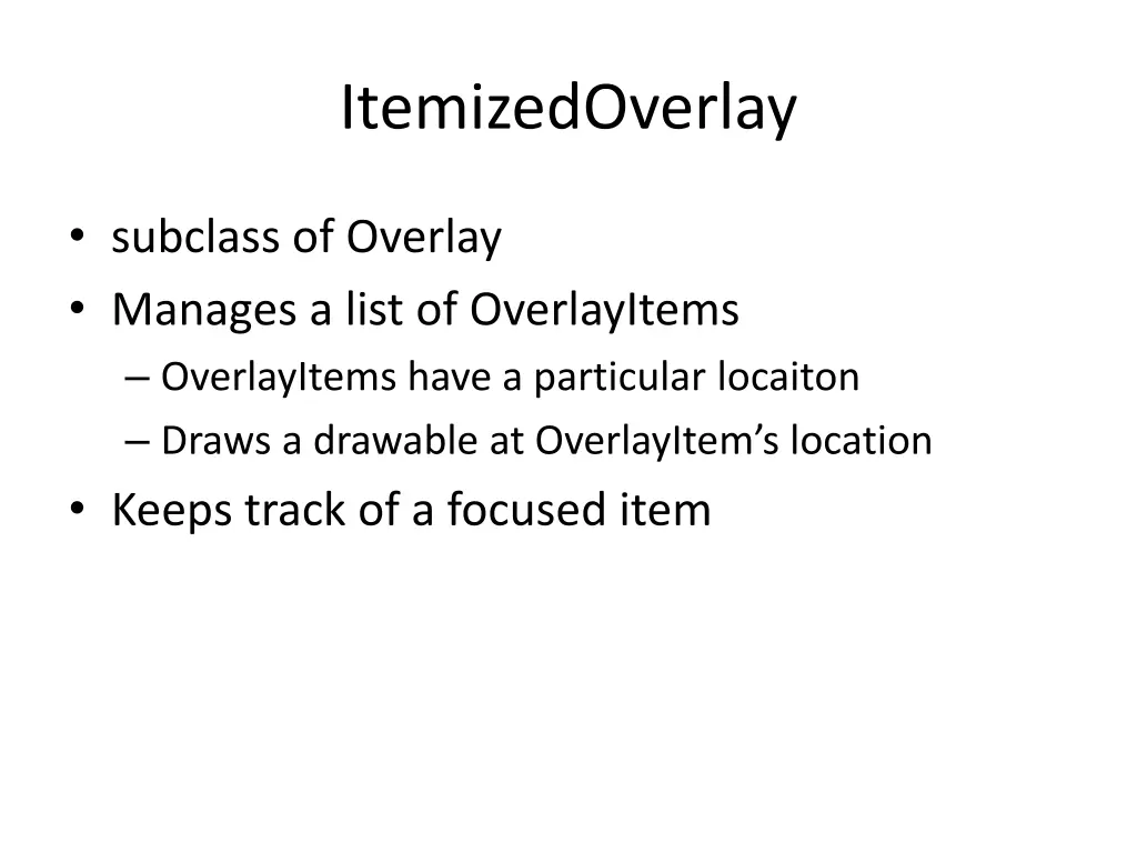 itemizedoverlay