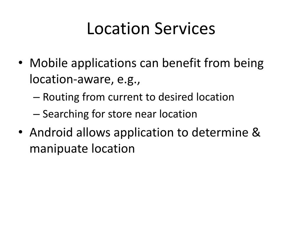 location services