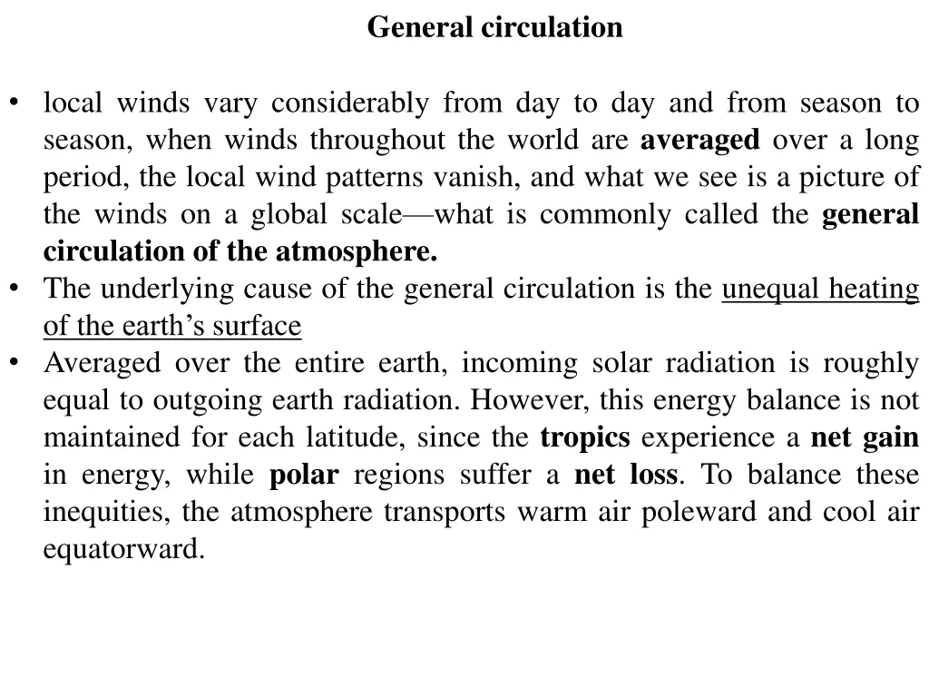 general circulation