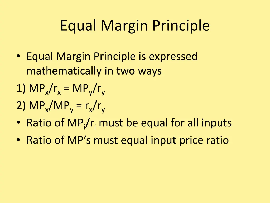 equal margin principle 2