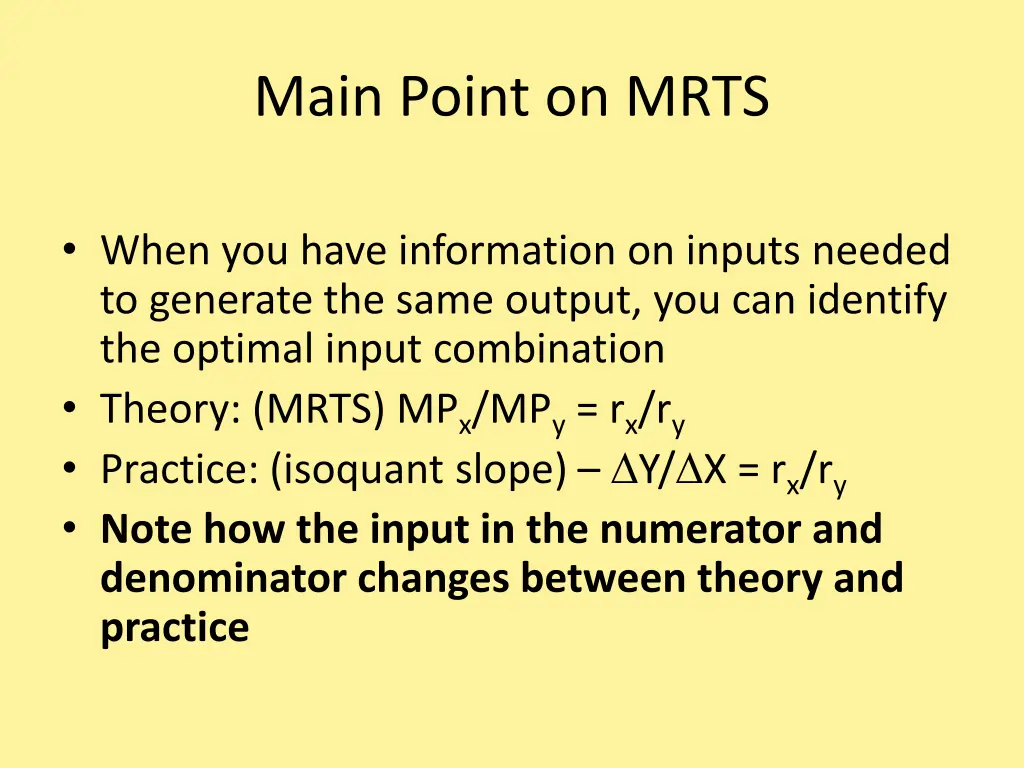 main point on mrts