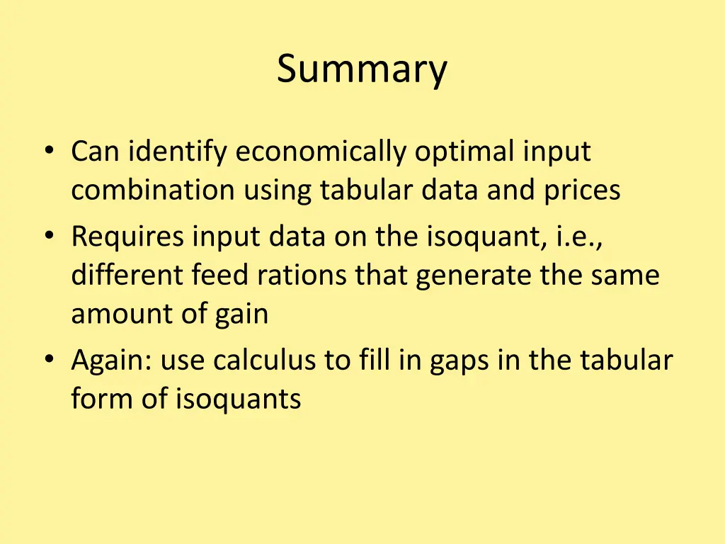 summary