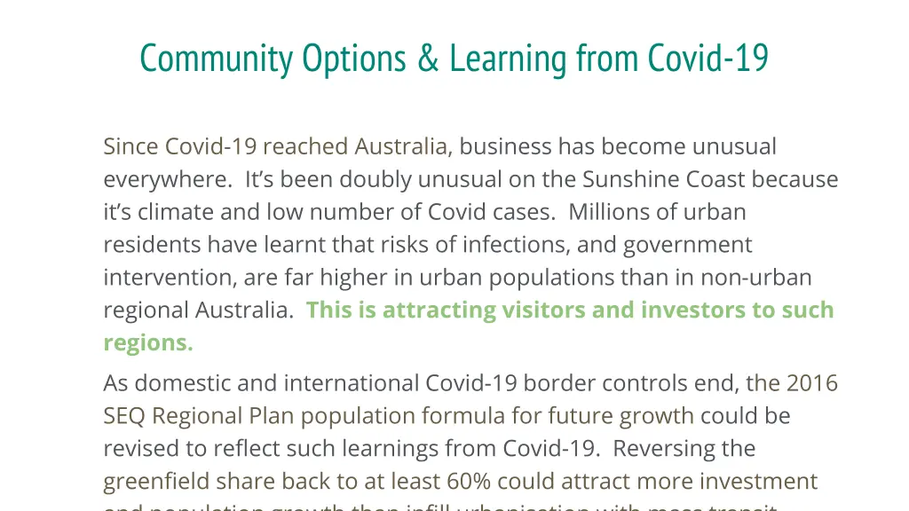 community options learning from covid 19