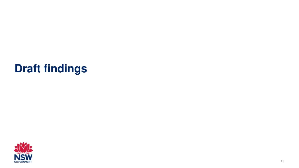 draft findings