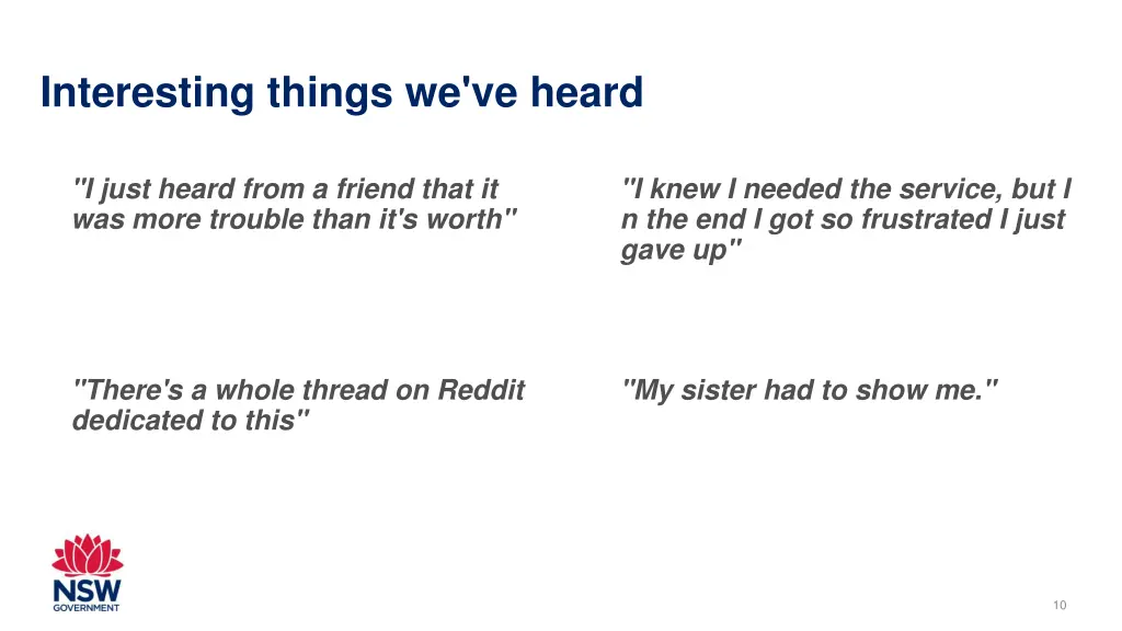 interesting things we ve heard