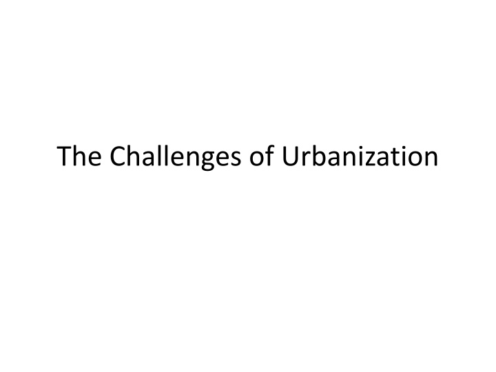 the challenges of urbanization