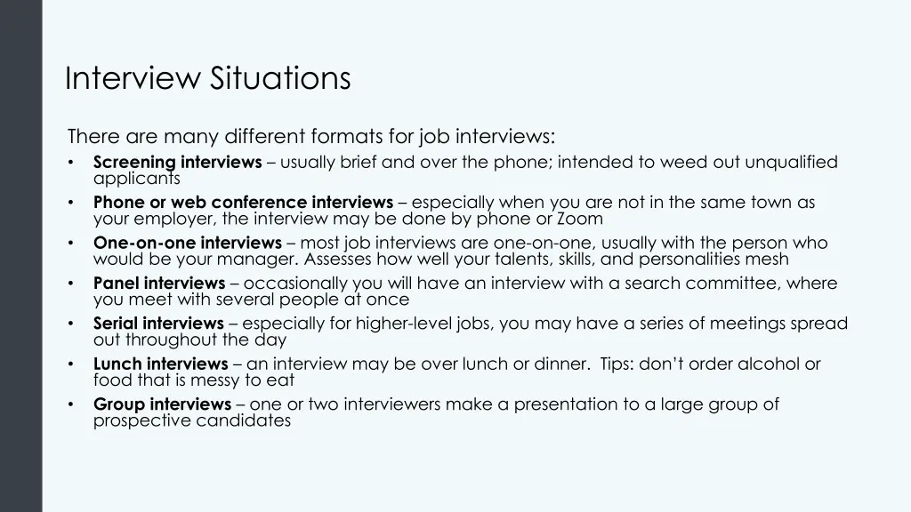 interview situations