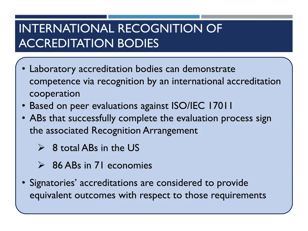 international recognition of accreditation bodies