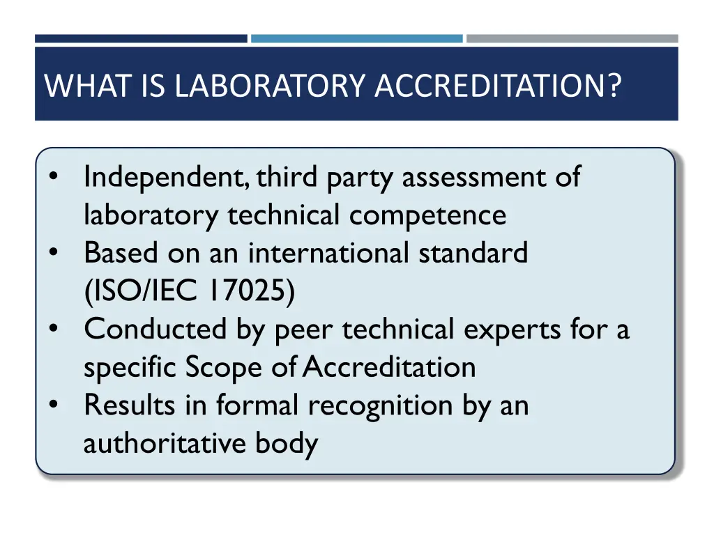 what is laboratory accreditation
