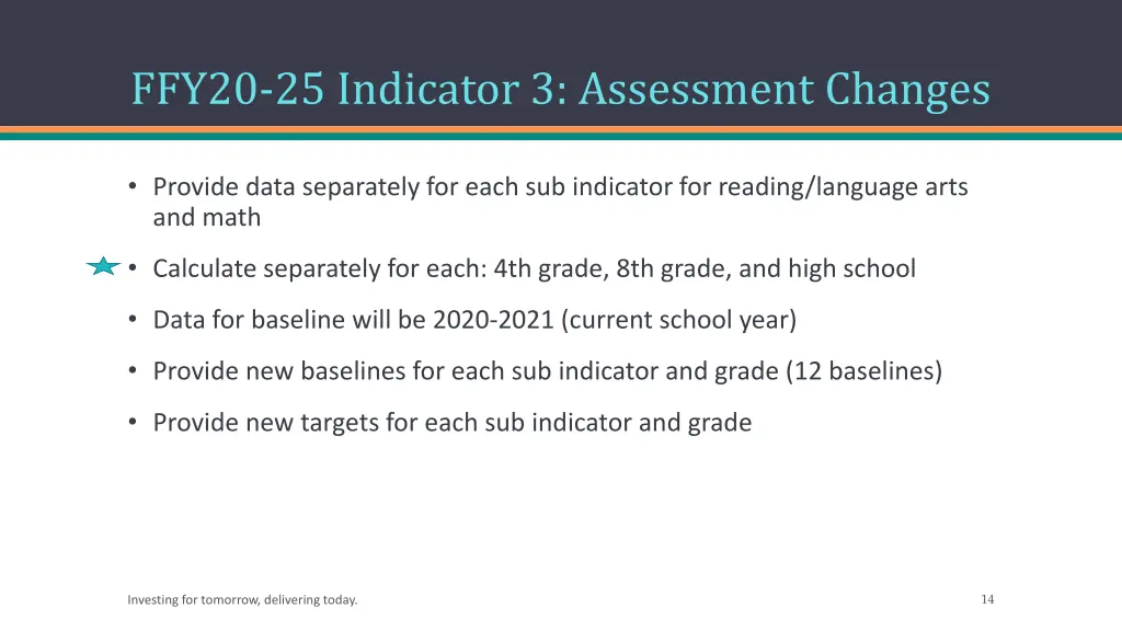 ffy20 25 indicator 3 assessment changes 1