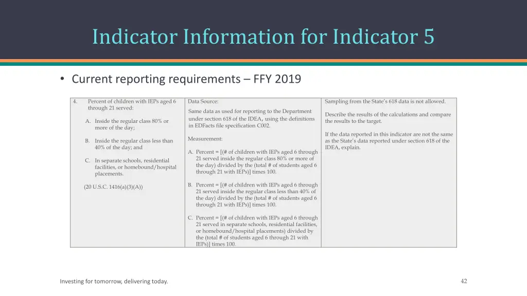 indicator information for indicator 5