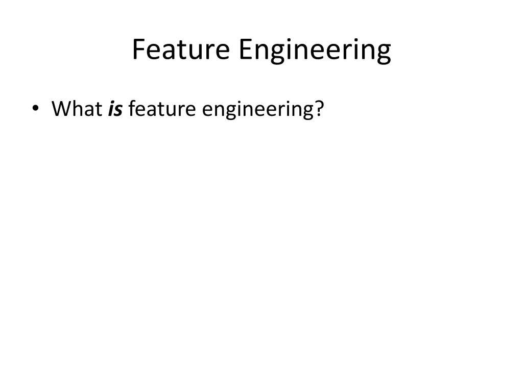 feature engineering 1
