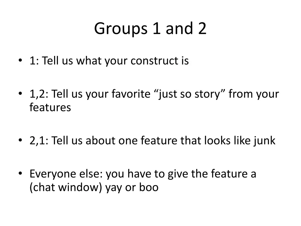 groups 1 and 2