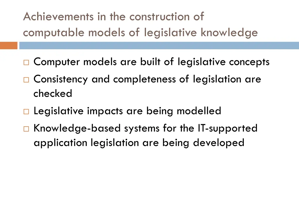 achievements in the construction of computable