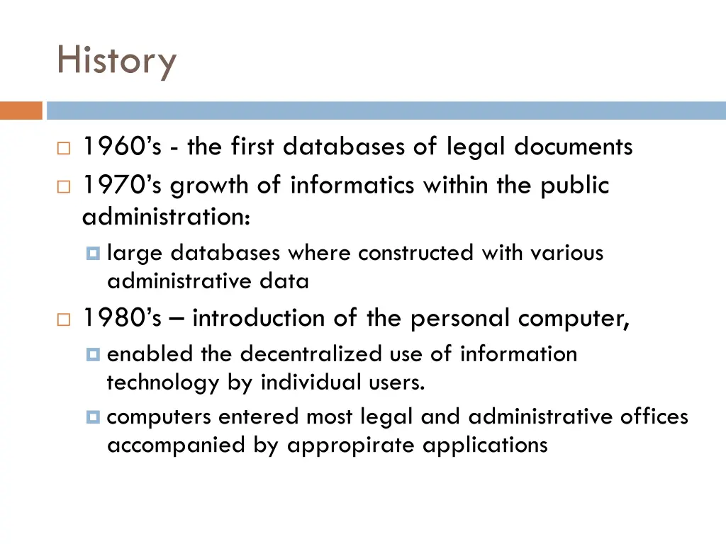 history