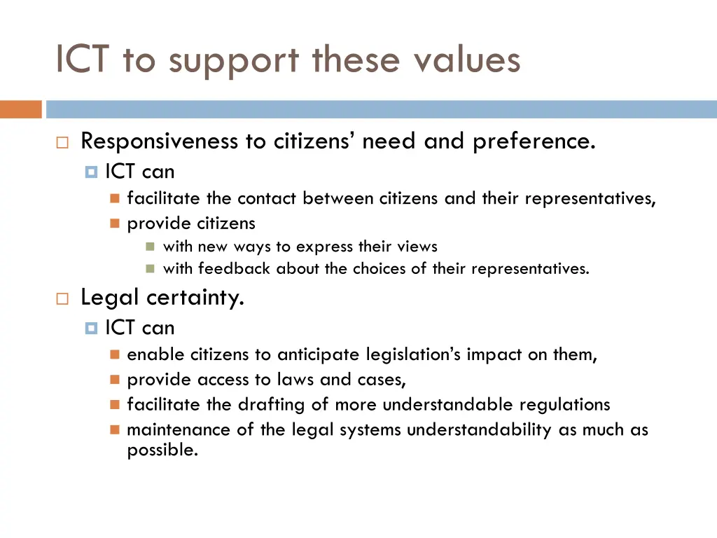 ict to support these values 1