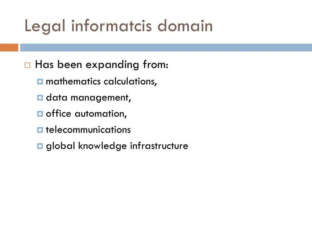 legal informatcis domain