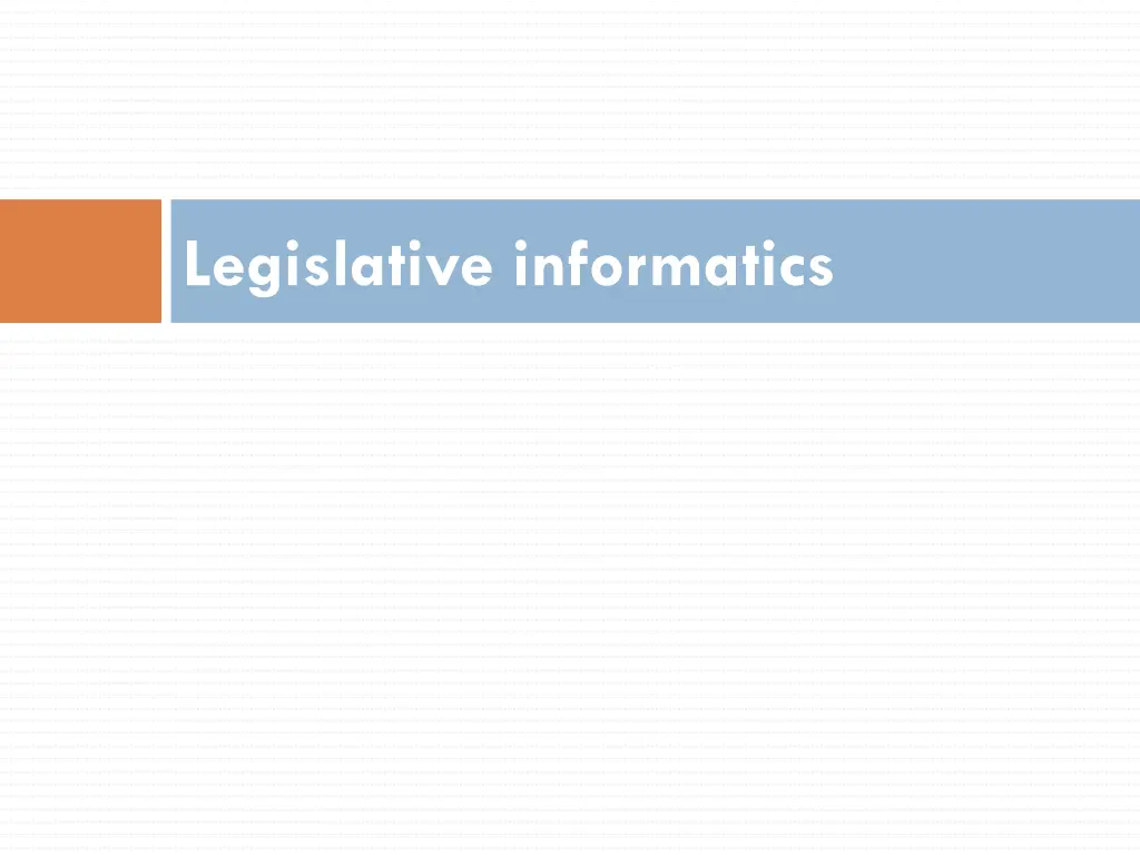 legislative informatics