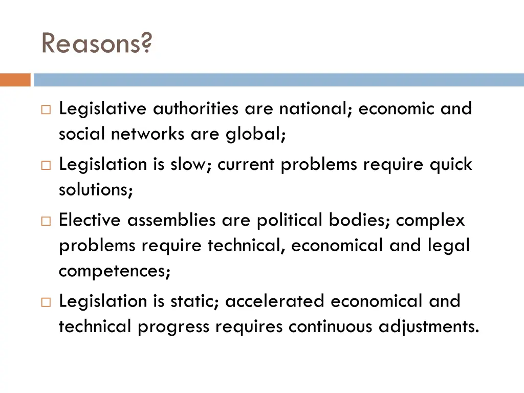 reasons