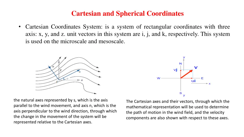 cartesian and spherical coordinates