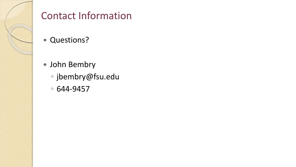 contact information 1