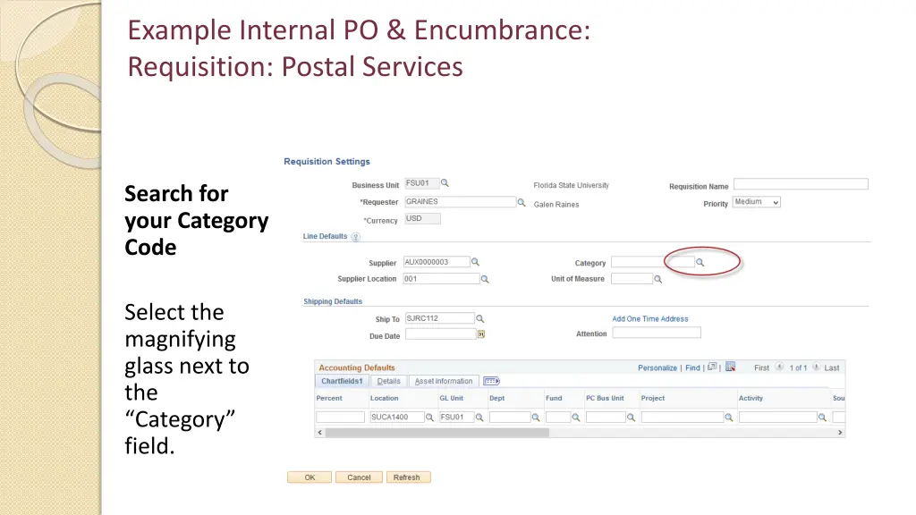example internal po encumbrance requisition 5