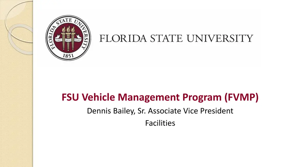 fsu vehicle management program fvmp dennis bailey