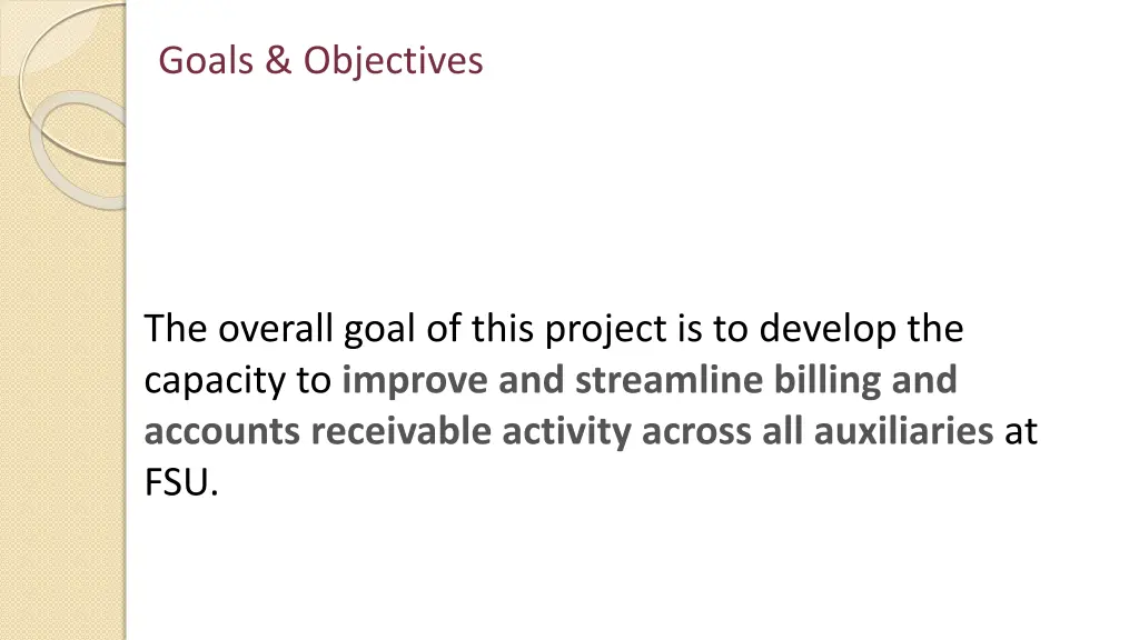 goals objectives