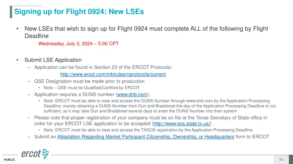 signing up for flight 0924 new lses