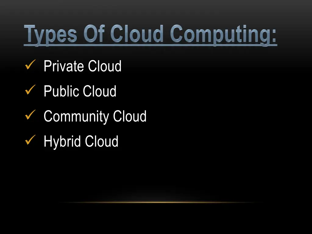 private cloud public cloud community cloud hybrid