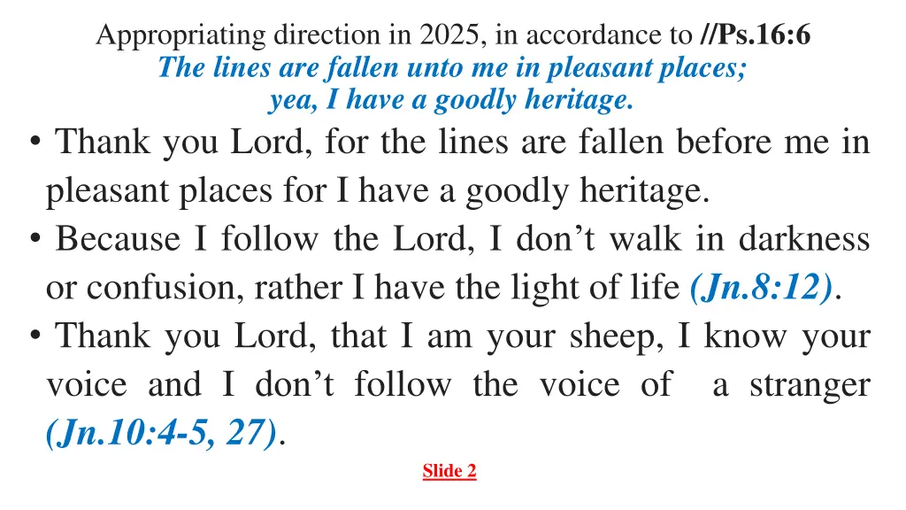 appropriating direction in 2025 in accordance