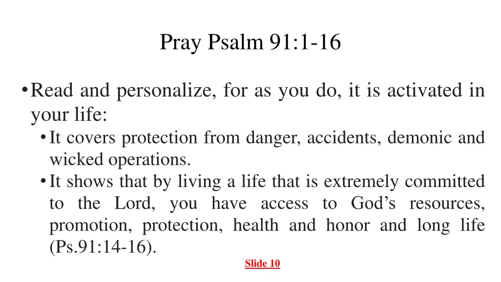 pray psalm 91 1 16