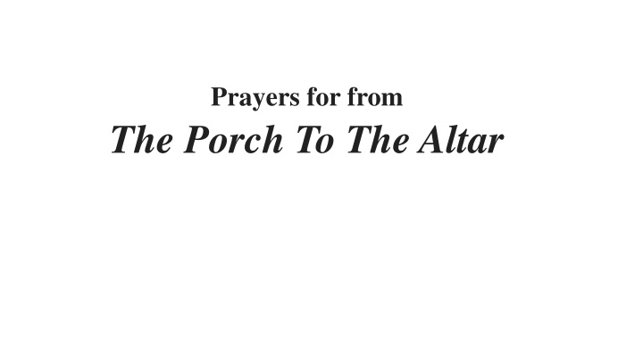 prayers for from