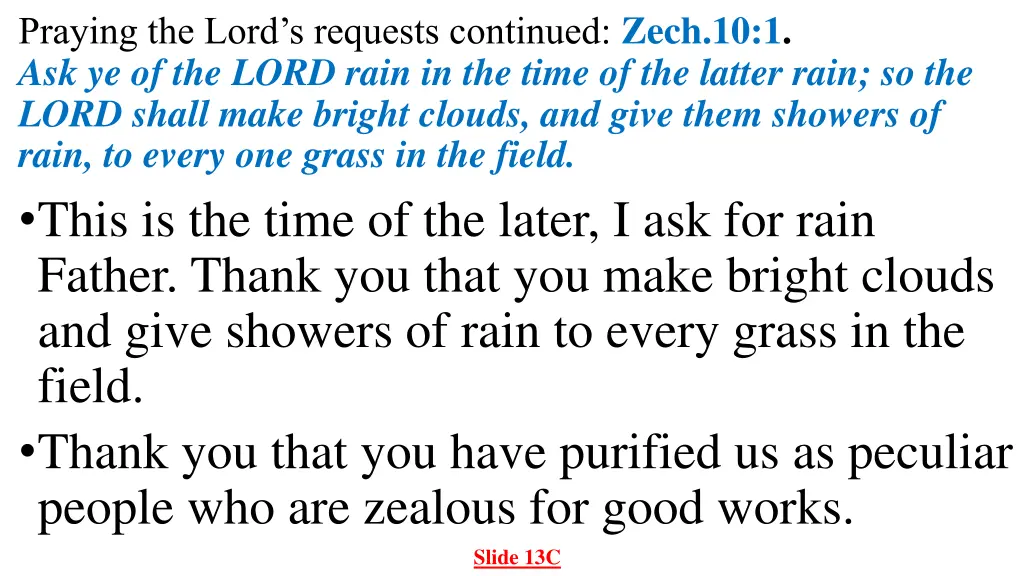 praying the lord s requests continued zech