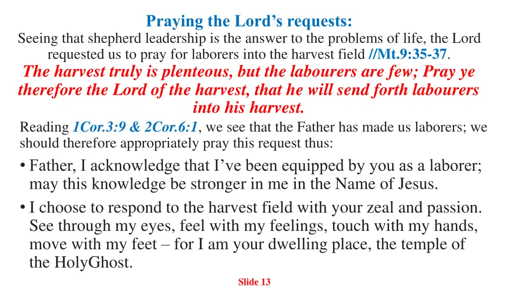 praying the lord s requests