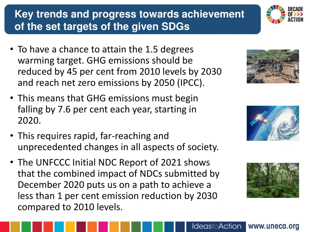 key trends and progress towards achievement
