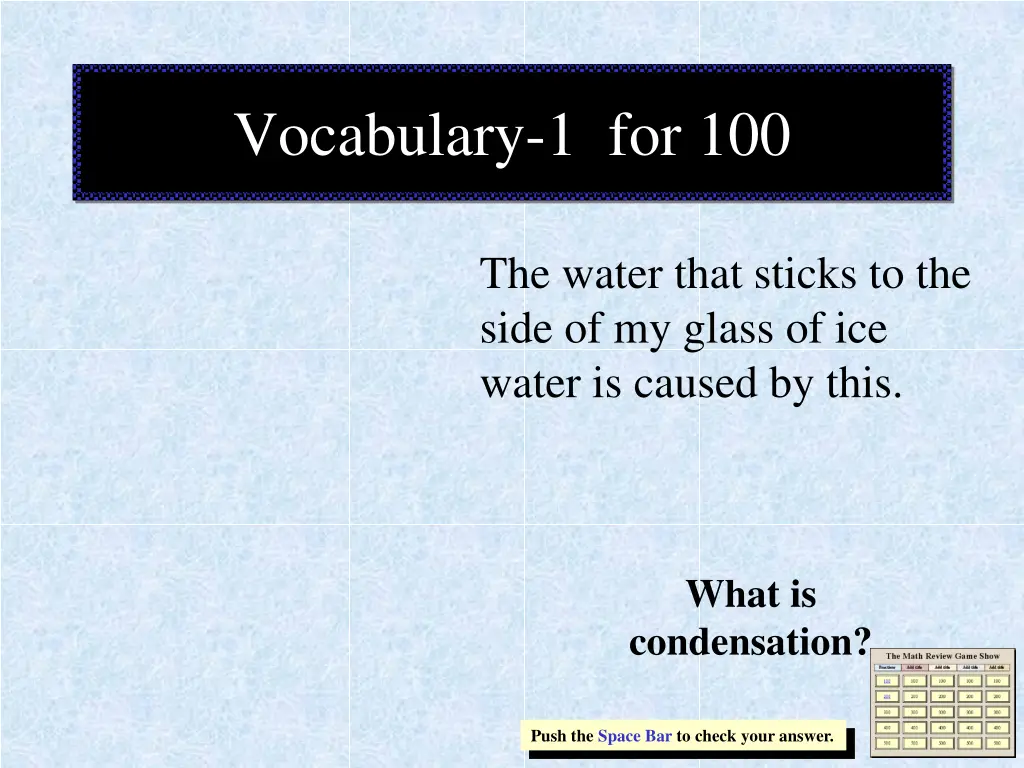 vocabulary 1 for 100