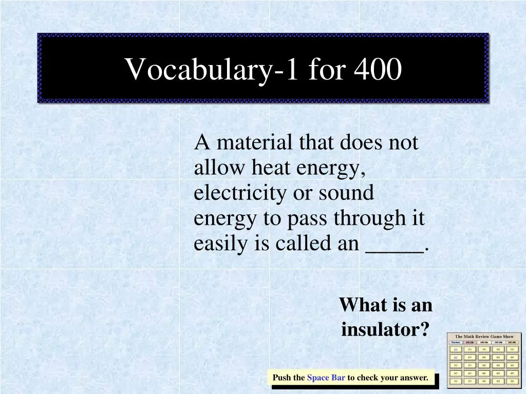 vocabulary 1 for 400