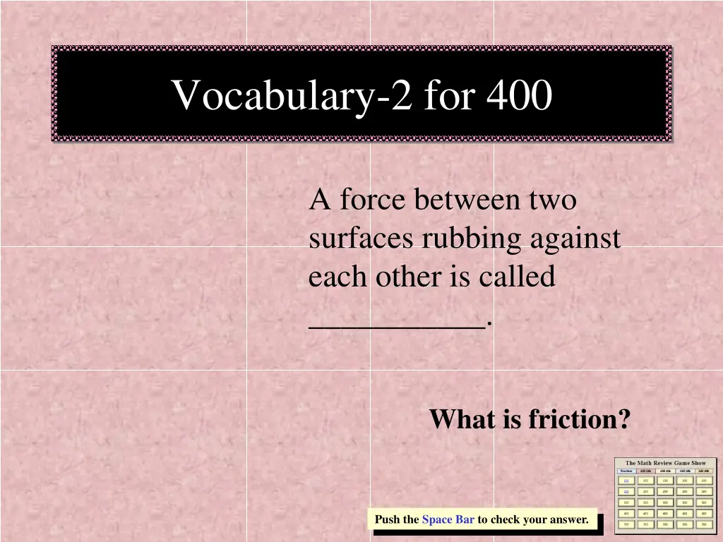 vocabulary 2 for 400