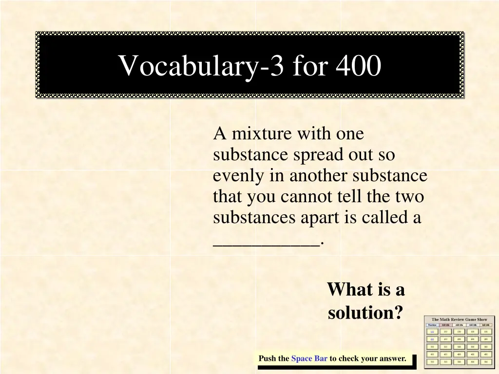 vocabulary 3 for 400