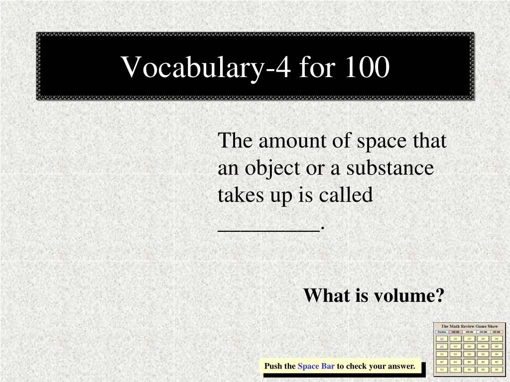 vocabulary 4 for 100