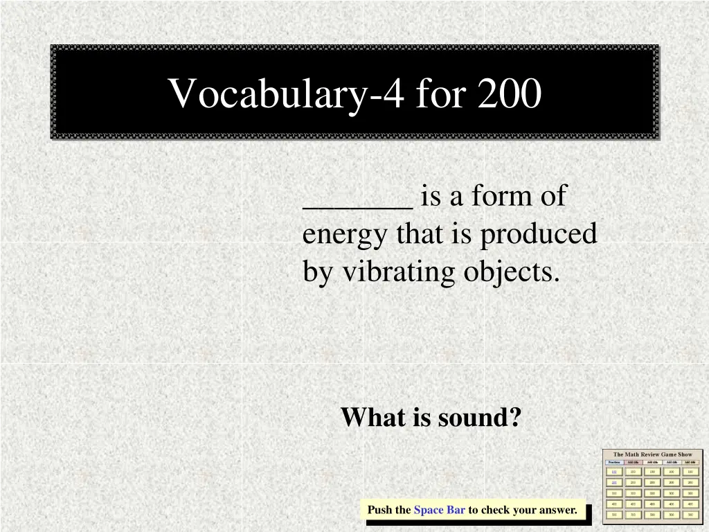 vocabulary 4 for 200