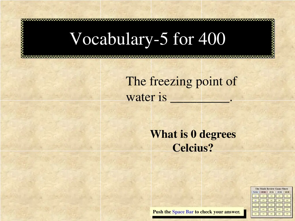 vocabulary 5 for 400
