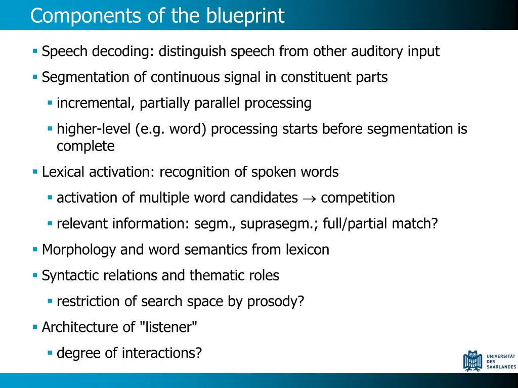 components of the blueprint