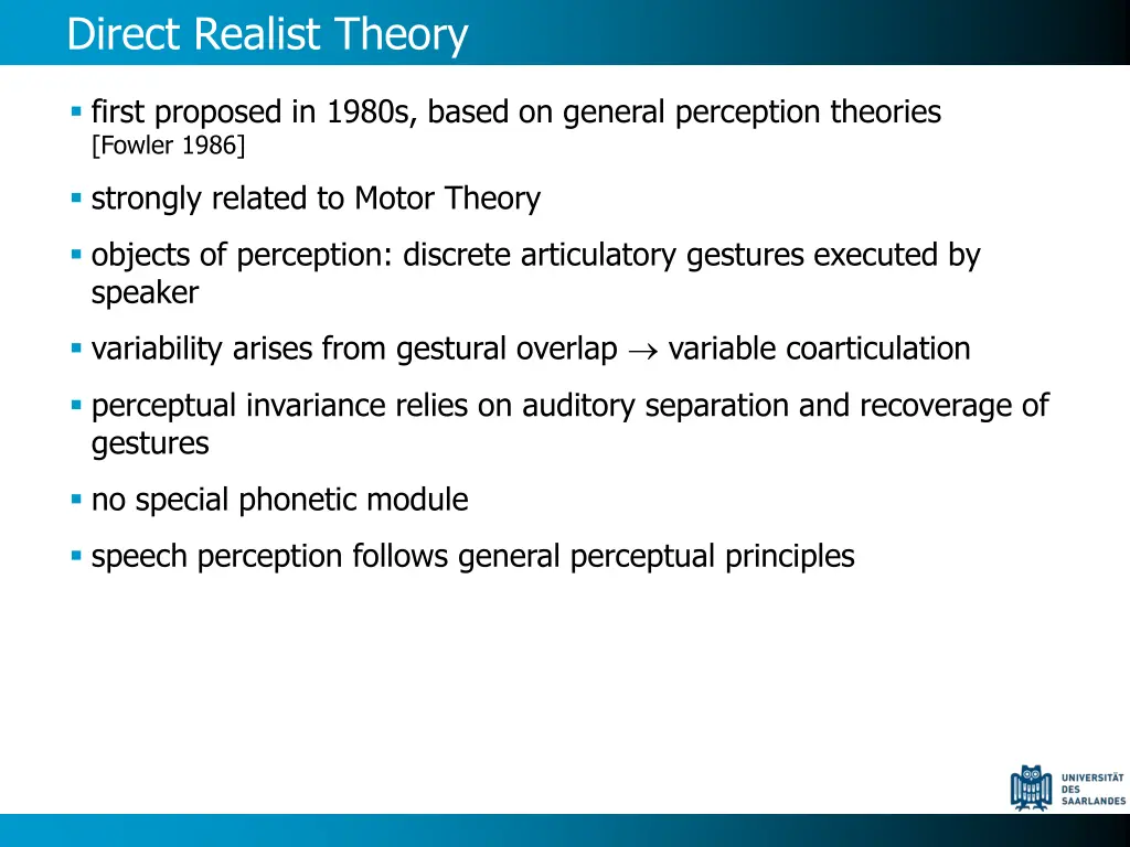 direct realist theory