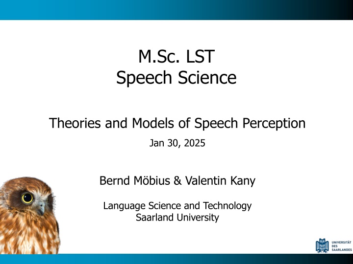 m sc lst speech science