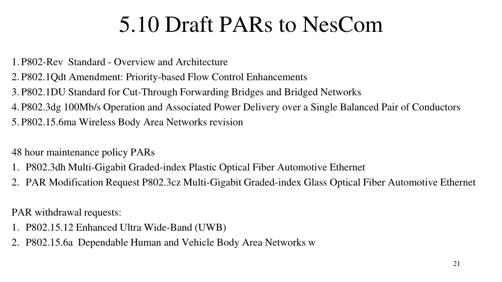5 10 draft pars to nescom