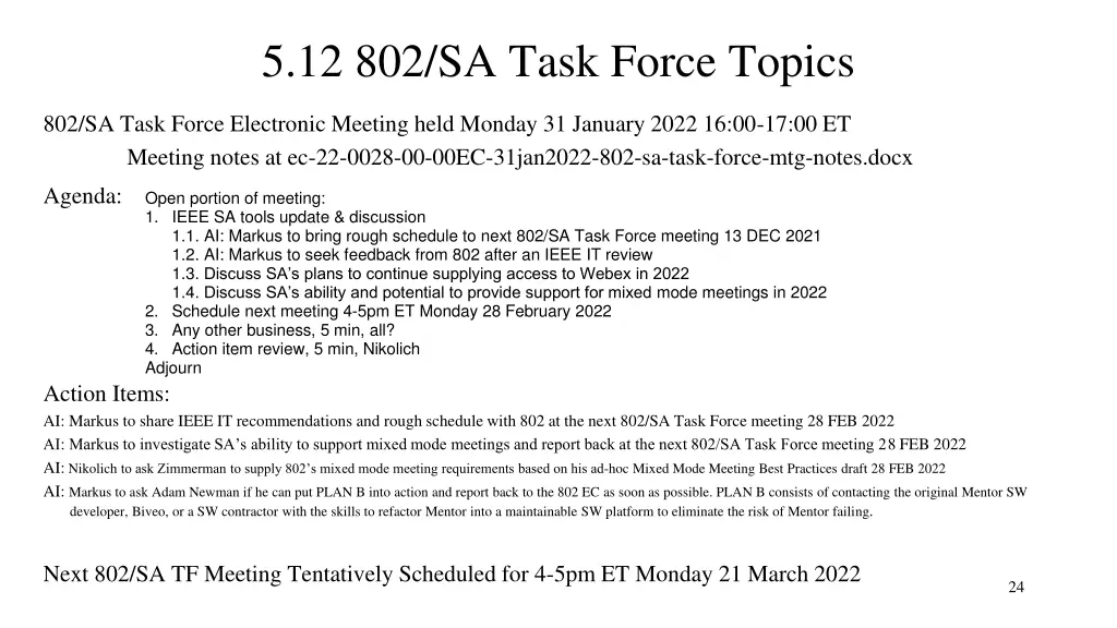 5 12 802 sa task force topics